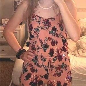 ambiance apparel pink floral romper